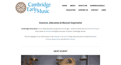 Desktop Screenshot of cambridgeearlymusic.org