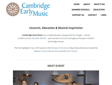 Tablet Screenshot of cambridgeearlymusic.org